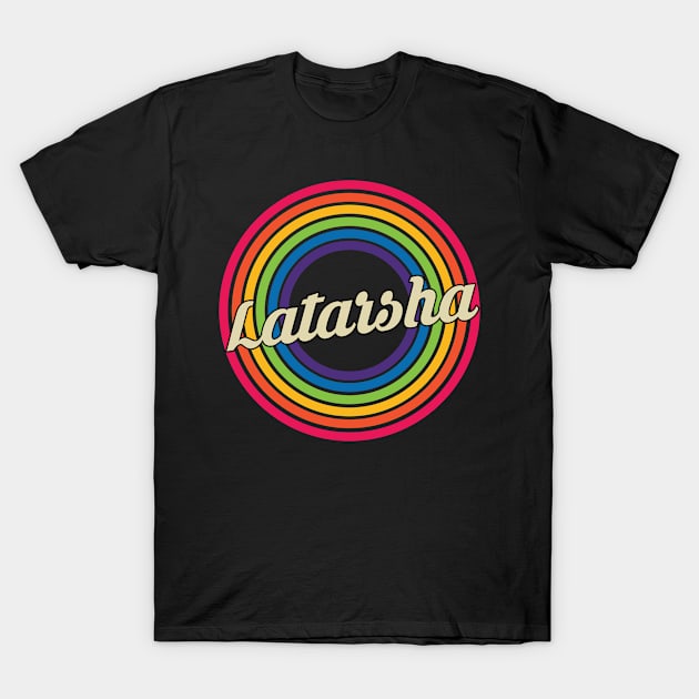 Latarsha - Retro Rainbow Style T-Shirt by MaydenArt